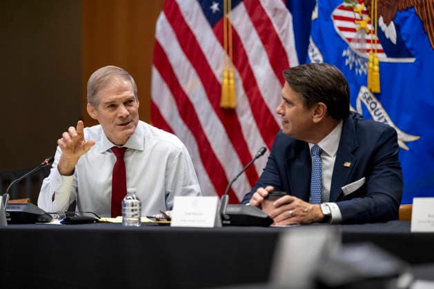 Rep. Jim Jordan, R-OH, speaks during a roundtable on education at the Department of Justice in Washington, DC on Thursday, June 11, 2026.  WAP202606111166a DANIELxHEUER