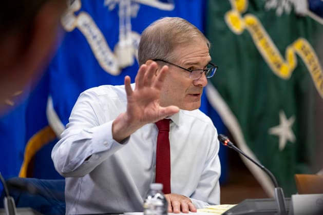 Rep. Jim Jordan, R-OH, speaks during a roundtable on education at the Department of Justice in Washington, DC on Thursday, June 11, 2026.  WAP202606111176 DANIELxHEUER