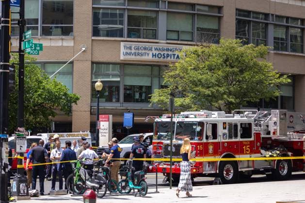 June 11, 2026, Washington, D.C, USA: First responders investigate a reported suspicious item at the intersection of 23rd Street and I Street NW. Washington USA - ZUMAs298 20260611_zsp_s298_003 Copyright: xCalvinxStewartx