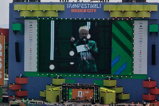 June 11, 2026, Mexico City, Cdmx, Mexico: The opening ceremony of the third FIFA World Cup 2026 in Mexico City has begun, broadcast live from Plaza de la ConstitucioÂ³n as part of the FIFA Fan Festival. Soccer fans are lining up in the streets to gather in the ZoÂ³calo for the opening match between the Mexican National Team and South Africa, which kicks off at 1:00 PM. Wearing jerseys, wigs, and carrying World Cup trophies, thousands of Mexicans and foreigners are coming together to enjoy the world s biggest sporting event. Mexico City Mexico  - ZUMAp204 20260611_zip_p204_038 Copyright: xJosuexPerezx