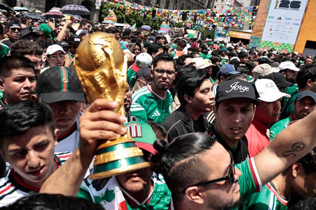 June 11, 2026, Mexico City, Cdmx, Mexico: The opening ceremony of the third FIFA World Cup 2026 in Mexico City has begun, broadcast live from Plaza de la ConstitucioÂ³n as part of the FIFA Fan Festival. Soccer fans are lining up in the streets to gather in the ZoÂ³calo for the opening match between the Mexican National Team and South Africa, which kicks off at 1:00 PM. Wearing jerseys, wigs, and carrying World Cup trophies, thousands of Mexicans and foreigners are coming together to enjoy the world s biggest sporting event. Mexico City Mexico  - ZUMAp204 20260611_zip_p204_033 Copyright: xJosuexPerezx