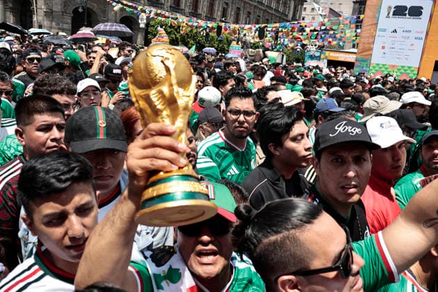 June 11, 2026, Mexico City, Cdmx, Mexico: The opening ceremony of the third FIFA World Cup 2026 in Mexico City has begun, broadcast live from Plaza de la ConstitucioÂ³n as part of the FIFA Fan Festival. Soccer fans are lining up in the streets to gather in the ZoÂ³calo for the opening match between the Mexican National Team and South Africa, which kicks off at 1:00 PM. Wearing jerseys, wigs, and carrying World Cup trophies, thousands of Mexicans and foreigners are coming together to enjoy the world s biggest sporting event. Mexico City Mexico  - ZUMAp204 20260611_zip_p204_035 Copyright: xJosuexPerezx