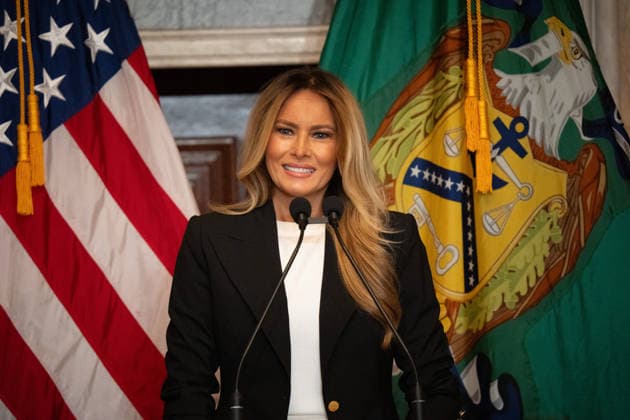 June 11, 2026, Washington, Dc, United States: First Lady Melania Trump speaks at the US Treasury about an expansion of Trump savings accounts to children currently in foster care on June 11, 2026. Washington United States - ZUMAl312 20260611_znp_l312_020 Copyright: xAndrewxLeydenx