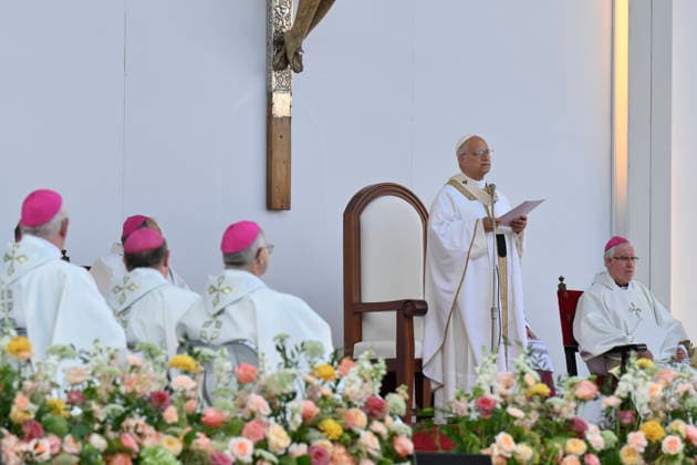 SPAIN - POPE LEO XIV LEADS A FOLY MASS AT THE GRAN CANARIA STAFIUM IN LAS PALMAS IN THE CANRY ISLAND OD GRAND CANARIA - 2026 6 11 Spain, Vatican, 2026 6 11 Pope Leo XIV leads a Holy mass at the Gran Canaria Stadium in Las Palmas on the Canary Island of Gran Canaria EDITORIAL USE ONLY - NO BOOKS Copyright: xVATICANxMEDIA CPPx