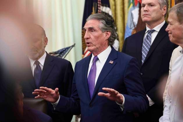 US President Donald Trump signs proclamation on commercial fishing Secretary of the Interior Doug Burgum delivers remarks after US President Donald Trump signed a proclamation about restoring commercial fishing access to areas of the Pacific in the Oval Office of the White House in Washington, DC, USA, 11 June 2026. WASHINGTON DC United States  Copyright: xPool ABACAx