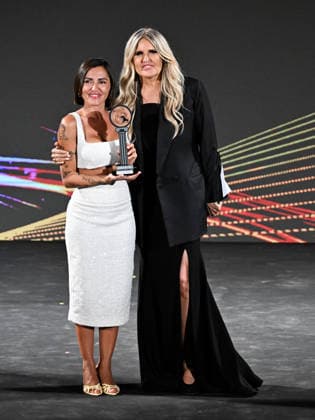 IPA85589827 - Taormina, 72nd Taormina Film Fest 2026 Night 2, Awards Ceremony Pictured: Serena Brancale, Tiziana Rocca  Copyright: xMaurizioxD avanzox xDxAvanzo Mangiarottix 85589827