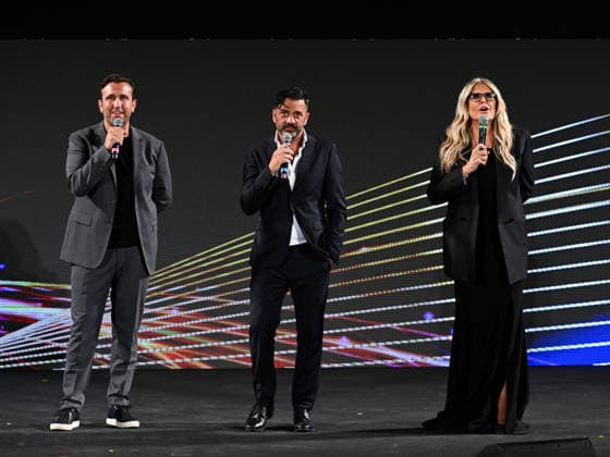IPA85589191 - Taormina, 72nd Taormina Film Fest 2026 Night 2, Awards Ceremony. In the photo: Pio and Amedeo, Tiziana Rocca  Copyright: xManuelexMangiarottix xDxAvanzo Mangiarottix 85589191