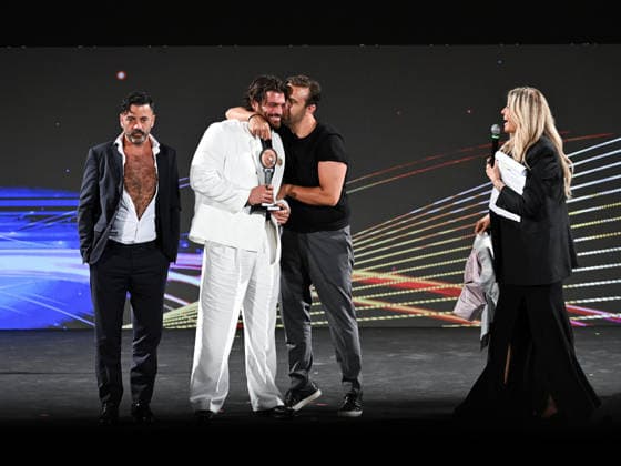 IPA85590394 - Taormina, 72nd Taormina Film Fest 2026 Night 2, Awards Ceremony. Pictured: Can Yaman, Pio and Amedeo, Tiziana Rocca  Copyright: xManuelexMangiarottix xDxAvanzo Mangiarottix 85590394