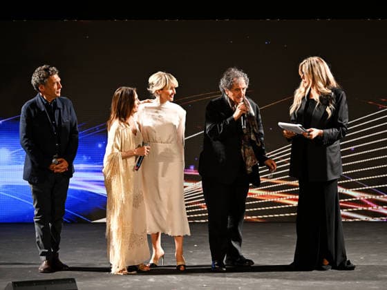 IPA85589041 - Taormina, 72nd Taormina Film Fest 2026 Night 2, Awards Ceremony Pictured: Ninni Bruschetta, Lina Sastri, Marieta Å»ukowska, Bruno Colella, Tiziana Rocca  Copyright: xMaurizioxD avanzox xDxAvanzo Mangiarottix 85589041