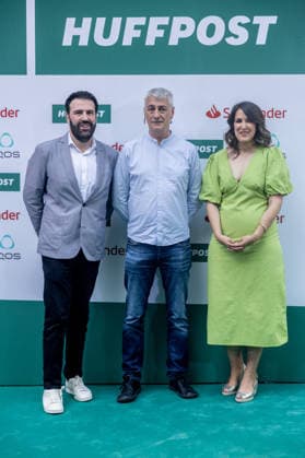 Photocall of the 14th anniversary party of El HuffPost HuffPost director Laura Riestra, Bildu deputy Oscar Matute during the photocall on the occasion of the 14th anniversary of El HuffPost, at the Lazaro Galdiano Museum, on June 11, 2026, in Madrid Spain The event brings together many personalities from politics, culture, journalism and entertainment to commemorate the trajectory of the digital newspaper of Grupo Prisa in the Spanish news scene Spain  Copyright: xRicardoxRubiox 7590440