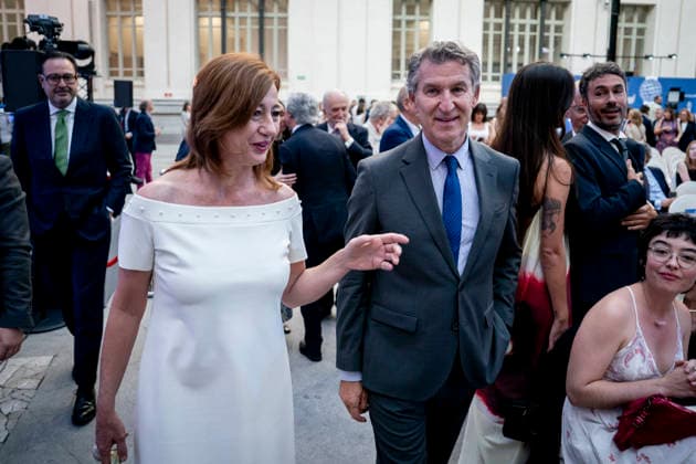 Gala commemorating the 75th Anniversary of the Planeta Prize in Madrid The president of the Congress of Deputies, Francina Armengol and the president of the Partido Popular, Alberto Núnez Feijóo during the institutional act of the 75th Anniversary of the Planeta Prize, at the Palacio de Cibeles, on June 11, 2026, in Madrid Spain This literary meeting, under the chairmanship of publisher José Creuheras, reviews the history of the award and of Grupo Planeta, created in 1949, and its role in the promotion of literature in Spanish. During the gala, tribute is paid to the winners of the award and to the works that have marked the history of the event A Pé MADRID Espana MADRID Espana Espana Espana Espana  Copyright: xA.xPÃ rezxMecax 7590733