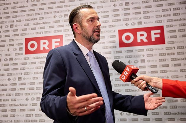 - Wien 12.06.2026 - Wahl ORF-Generaldirektor - Heute fand im ORF-Zentrum die vorgezogene Wahl des neuen Generaldirektors durch den ORF-Stiftungsrat statt. 9 Kandidatinnen waren zum heutigen Heraing vor dem Stiftungsrat geladen. Nach über 15 Stunden an Hearings der 9 KandidatInnen und der anschliessenden Wahl im Stiftungsrat wurde der die neue Generaldirektorin den Medien im Rahmen einer PK vorgestellt. PHOTO: der neue ORF-Generaldirektor Clemens Pig ehemaliger CEO der APA. Vienna (AUSTRIA) - Election of the ORF Director-General – Today, the ORF Foundation Board held an early election for the new Director-General at the ORF Centre. Österreichischer Rundfunk, öffentlich rechtlicher, Staatsfunk, Generaldirektorin, Wahl, ORF, TV, Radio 