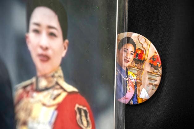 June 12, 2026, Bangkok, Bangkok, Thailand: A button with the picture of HRH Princess Bajrakitiyabha stands pinned to the shirt of a mourner the morning after she passed away in BangkokÃ¢â‚¬â ¢s Chulalongkorn hospital. Princess Bajrakitiyabha had been hospitalized since December, 2022 after suffering a cardiac episode while training her pet dog. Bangkok Thailand - ZUMAt128 20260612_zap_t128_004 Copyright: xAdryelxTalamantesx