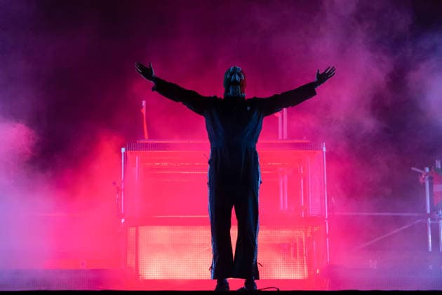 June 12, 2026, Porto, Portugal: DJ PrÃ›vaÃa of the Irish hip?hop group Kneecap performs during the first day of Primavera Sound Porto 2026 at Parque da Cidade. Porto Portugal - ZUMAs197 20260612_aaa_s197_006 Copyright: xDiogoxBaptistax