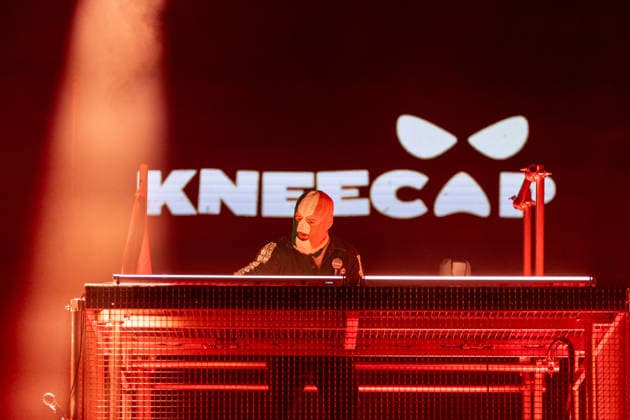 June 12, 2026, Porto, Portugal: DJ PrÃ›vaÃa of the Irish hip?hop group Kneecap performs during the first day of Primavera Sound Porto 2026 at Parque da Cidade. Porto Portugal - ZUMAs197 20260612_aaa_s197_007 Copyright: xDiogoxBaptistax