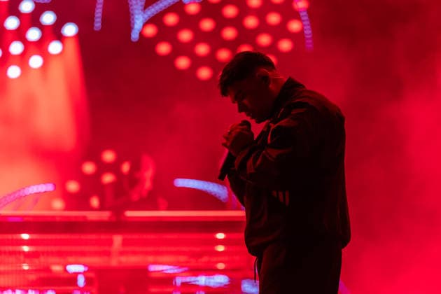 June 12, 2026, Porto, Portugal: MÃ›glaÃa Bap of the Irish hip?hop group Kneecap performs during the first day of Primavera Sound Porto 2026 at Parque da Cidade. Porto Portugal - ZUMAs197 20260612_aaa_s197_008 Copyright: xDiogoxBaptistax