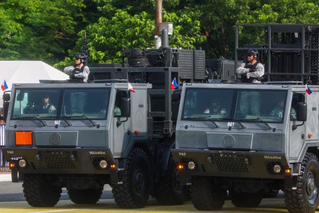 Philippines holds military parade to mark 128th Independence Day MANILA, PHILIPPINES - JUNE 12: SPYDER Surface-to-air Missile Systems are deployed during a military parade marking the 128th anniversary of Independence Day, in Manila, Philippines, on June 12, 2026. The military parade, which is consisted of the Air Force, Army and Navy and other forces, features different weapons and military assets, including the Israel-made SPYDER Surface-to-air Missile Systems and Sabrah light tanks. It comes at a time of heightened tensions between Beijing and Manila in the South China Sea. Daniel Ceng Anadolu Manila Philippines. Editorial use only. Please get in touch for any other usage.  Copyright: x2026xAnadoluxDanielxCengx