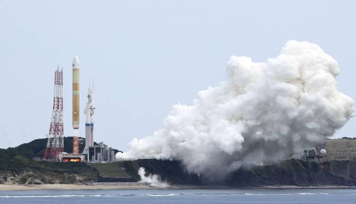 Japan launches H3 rocket A Japanese H3 rocket lifts off from the Tanegashima Space Center in Kagoshima Prefecture, southwestern Japan, on June 12, 2026. It marked the country s first rocket launch powered solely by liquid-fuel engines.  A14AA0005618502P