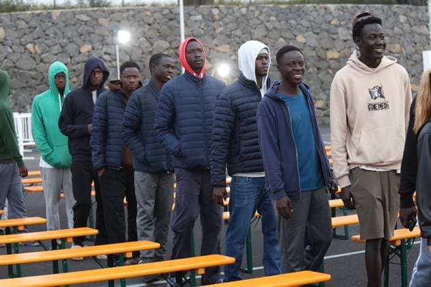 Pope Leo XIV meets with migrants at Las Raíces Center Santa Cruz de Tenerife Several people attend Pope Leo XIVs meeting with migrants at Las Raíces Center, June 12, 2026, in San Cristóbal de La Laguna, Santa Cruz de Tenerife, Canary Islands Spain Pope Leo XIV visits the Las Raices Emergency Reception and Referral Center with the aim of getting to know first-hand the reality of migration in the Canary Islands and to have a direct meeting with the migrants received 12 JUNE 2026 PAPAL VISIT Alejandro J Rosa San Cristobal de La Laguna, Sant San Cristobal de La Laguna, Sant Espana  Copyright: xAlejandroxJ.xRosa ACFI EuropaxPrx 7590959