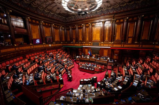 Speech by Italian Prime Minister Giorgia Meloni to the Italian Senate in Rome - 11 Jun 2026 General view of Senate Hall as the Italian Prime Minister Giorgia Meloni addresses the Italian Senate ahead of the next European Council meeting at Palazzo Madama. Rome Italy Copyright: xStefanoxCostantinox xSOPAxImagesx SCOSTANTINO_26POL2882