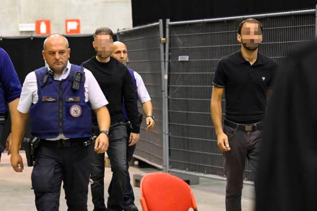Verdict In Paolo and Antonino Falzone Trial MONS, BELGIUM - JUNE 12 : Paolo and Antonino Falzone and Civil Parties pictured the day of the reading of the verdict on their alleged role in the Strépy-Bracquegnies tragedy of 2022, in which a car crashed into a carnival procession, killing seven people and injuring 81 others on June 12, 2026 in Mons, Belgium, 12 06 2026 Mons Belgium  Copyright: xPhilipxReynaersx