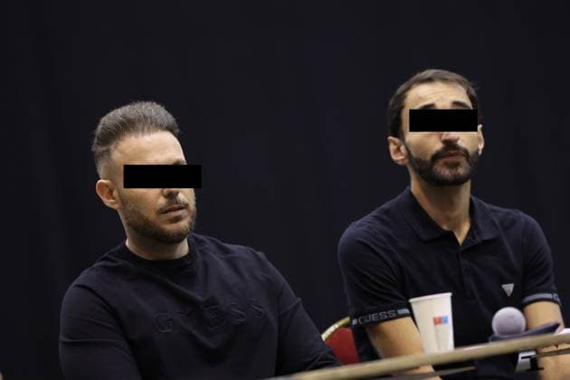 Accused Paolo Falzone and Accused Antonino Falzone pictured during the verdict session of the trial of P. and A. Falzone, at the Court of Appeal of Mons, on Friday 12 June 2026. The trial of the two men concerns the 2022 tragedy in Strepy-Bracquegnies, where a car plowed into a carnival parade around 5:00. Six people died at the scene, and a seventh months later in the hospital. P. Falzone is charged with seven murder and 81 attempted murder. A. Falzone with failure to render aid to a person in danger.  VIRGINIExLEFOUR 177312767