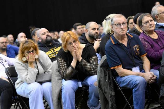 Verdict In Paolo and Antonino Falzone Trial MONS, BELGIUM - JUNE 12 : Civil Parties pictured the day of the reading of the verdict on their alleged role in the Strépy-Bracquegnies tragedy of 2022, in which a car crashed into a carnival procession, killing seven people and injuring 81 others on June 12, 2026 in Mons, Belgium, 12 06 2026 Mons Belgium  Copyright: xPhilipxReynaersx
