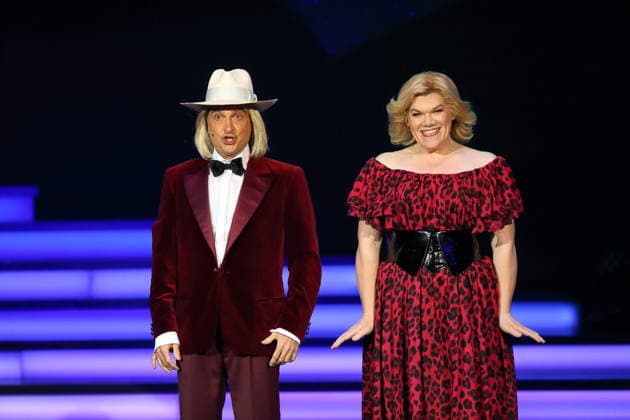Philipp Meierhöfer und Gisa Flake während der Fotoprobe für Mokka-Hits und Milchbar-Träume in der Komischen Oper im Schillertheater in Berlin, 11. Juni 2026. Revue von Axel Ranisch und Adam Benzwi. Musikalische Leitung Adam Benzwi. Szenische Einrichtung Axel Ranisch. Bühne Saskia Wunsch. Kostüme Alfred Mayerhofer. Premiere ist am 14. Juni 2026. Komische Oper Berlin Mokka-Hits und Milchbar-Träume *** Philipp Meierhöfer and Gisa Flake during the photo rehearsal for Mokka Hits and Milk Bar Dreams at the Komische Oper im Schillertheater in Berlin, June 11, 2026 Revue by Axel Ranisch and Adam Benzwi Musical direction Adam Benzwi Scenic design Axel Ranisch Stage Saskia Wunsch Costumes Alfred Mayerhofer Premiere is on June 14, 2026 Kom