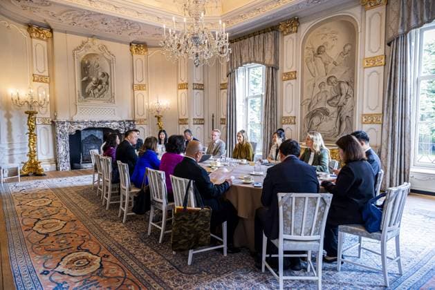 Den Haag, The Netherlands, 2026-06-12 10:22:43 THE HAGUE, 12-06-2026, Huis ten Bosch Palace. Queen Maxima receives representatives of the Indonesian Employers Association APINDO at Huis ten Bosch Palace in The Hague to discuss what employers can do for the financial health of their employees. PHOTO: NLBeeld POOL Patrick van Katwijk Credit: NL Beeld Patrick van Emst  Copyright: xx x