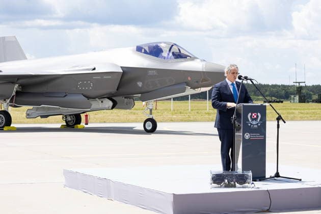 Lask 11.06.2026. The ceremony of official acceptance of F-35 aircraft into the Polish Armed Forces in 32nd Tactical Air Base Ceremonia oficjalnego przyjecia samolotow F-35 do Sil Zbrojnych w 32 Bazie Lotnictwa Taktycznego w Lasku. Persons Shown: Thomas DiNanno F-35 Husarz Fot. Antoni Byszewski Arena Akcji NEWSPIX.PL --- newspix.pl POLAND OUT! 