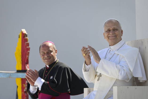 Pope Leo XIV Meets Organisations Working With Migrants in Tenerife - Canary Islands Pope Leo XIV meets with organisations working with migrants in Tenerife during his stay in the Canary Islands on June 12, 2026 on the seventh day of his pastoral visit to Spain. Addressing Church groups, charities and civil organisations in San Cristobal de La Laguna, during the final day of his Apostolic Journey to Spain, the Pope reflected on the role the Canary Islands continue to play as one of Europe s principal migration routes. The Canary Islands have become one of the European Union s busiest migration frontiers in recent years. Pope Leo XIV urged human traffickers to repent. Photo by (EV) Simone Risoluti Vatican Media ABACACAPRESS.COM Canary Islands  Copyright: xABACAx