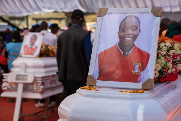 Commemoration ceremony held in Nakuru for 16 students who lost their lives in a dormitory fire NAKURU, KENYA - JUNE 12: A commemoration ceremony held at Gilgil Stadium for the 16 students who lost their lives in a fire that broke out last month at a dormitory of Utumishi Girls Academy in Nakuru, Kenya on June 12, 2026. Lucas Mukasa Anadolu Nakuru Kenya. Editorial use only. Please get in touch for any other usage.  Copyright: x2026xAnadoluxLucasxMukasax