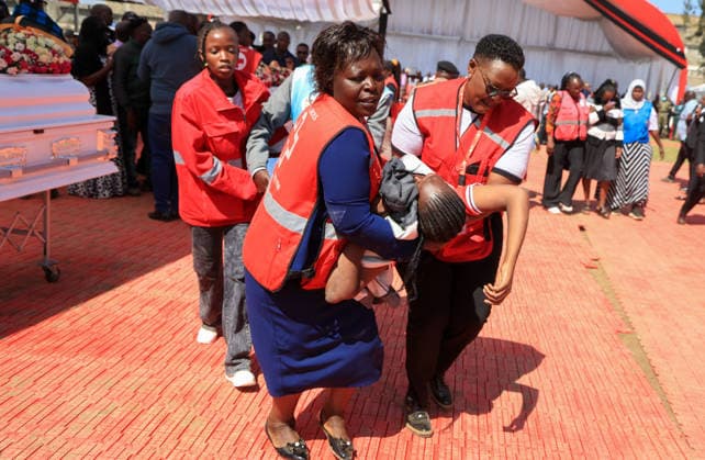 Commemoration ceremony held in Nakuru for 16 students who lost their lives in a dormitory fire NAKURU, KENYA - JUNE 12: A commemoration ceremony held at Gilgil Stadium for the 16 students who lost their lives in a fire that broke out last month at a dormitory of Utumishi Girls Academy in Nakuru, Kenya on June 12, 2026. Lucas Mukasa Anadolu Nakuru Kenya. Editorial use only. Please get in touch for any other usage.  Copyright: x2026xAnadoluxLucasxMukasax