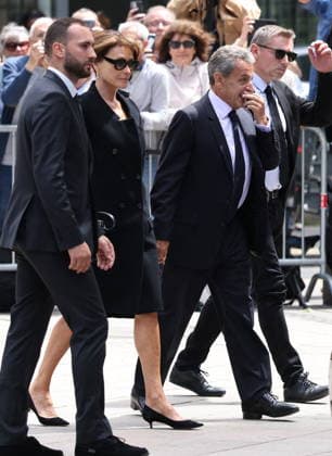 Bernadette Chirac Funeral - Paris Carla Bruni and Nicolas Sarkozy during funeral ceremony of Bernadette Chirac, widow of former French president Jacques Chirac at Sainte-Clotilde basilica in Paris, France on June 12, 2026. Bernadette Chirac died on June 5, 2026, aged 93. Photo by Jerome Domine ABACAPRESS.COM Paris France  Copyright: xDominexJerome ABACAx