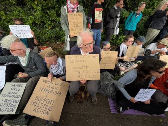 Protesters gather at London court to support Palestine action activists LONDON, UNITED KINGDOM - JUNE 12: Protesters gather outside Woolwich Crown Court to show support for a group known as the Filton 24, whose trial is ongoing over a protest at an Israeli defense company’s facility in Bristol in 2024 in London, United Kingdom on June 12, 2026. Four activists linked to Palestine Action will appear for sentencing after being found guilty of criminal damage, violent disorder and grievous bodily harm with intent following an incident at an Elbit Systems facility in Filton, Bristol. Aysu Bicer Anadolu London United Kingdom. Editorial use only. Please get in touch for any other usage.  Copyright: x2026xAnadoluxAysuxBicerx