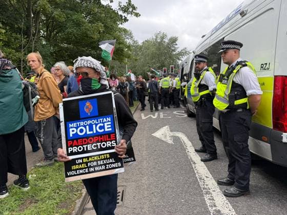 Protesters gather at London court to support Palestine action activists LONDON, UNITED KINGDOM - JUNE 12: Security forces take measures as protesters gather outside Woolwich Crown Court to show support for a group known as the Filton 24, whose trial is ongoing over a protest at an Israeli defense company’s facility in Bristol in 2024 in London, United Kingdom on June 12, 2026. Four activists linked to Palestine Action will appear for sentencing after being found guilty of criminal damage, violent disorder and grievous bodily harm with intent following an incident at an Elbit Systems facility in Filton, Bristol. Aysu Bicer Anadolu London United Kingdom. Editorial use only. Please get in touch for any other usage.  Copyright: x2026xAnadoluxAysuxBicerx