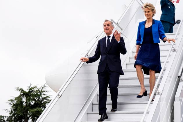 June 12, 2026, Paris, France: Prime Minister Mark Carney and Diana Fox Carney arrive in Paris, on Friday, June 12, 2026. Paris France  - ZUMAc35_ 20260612_zaf_c35_002 Copyright: xChristopherxKatsarovx