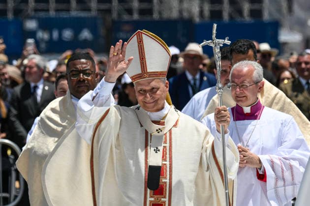 June 12, 2026, Santa Cruz De Tenerife, Spain: Pope Leo XIV celebrates the holy mass at the port of Santa Cruz de Tenerife during his apostolic journey to Spain, Santa Cruz de Tenerife, 12 June 2026. ANSA CIRO FUSCO. Santa Cruz De Tenerife Spain  - ZUMAa110 20260612_zaf_a110_033 Copyright: xCiroxFuscox