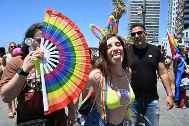 June 12, 2026, Tel-Aviv, Tel-Aviv, Israel: TEL AVIV, ISRAEL Ã¢â‚¬ JUNE 12, 2026: Participants celebrate during the Tel Aviv Pride Parade. Tel Aviv hosts the largest Pride event in the Middle East and remains the only country in the region where the LGBTQ community is openly visible and celebrated. Tel-Aviv Israel - ZUMAp227 20260612_zip_p227_023 Copyright: xPaulinaxPatimerx