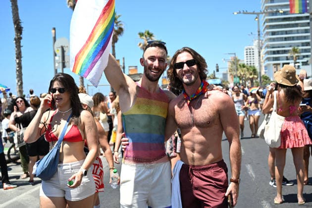 June 12, 2026, Tel-Aviv, Tel-Aviv, Israel: TEL AVIV, ISRAEL Ã¢â‚¬ JUNE 12, 2026: Participants celebrate during the Tel Aviv Pride Parade. Tel Aviv hosts the largest Pride event in the Middle East and remains the only country in the region where the LGBTQ community is openly visible and celebrated. Tel-Aviv Israel - ZUMAp227 20260612_zip_p227_030 Copyright: xPaulinaxPatimerx