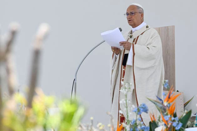 SPAIN - POPE LEO XIV LEADS A HOLY MASS AT THE PORT OF SANTA CRUIZ DE TENERIFE , ON THE CANARY ISLAND OF TENERIFE - 2026 6 12 Spain, Vatican, 2026 6 12 Pope Leo XIV leads a Holy mass at the port of Santa Cruz de Tenerife, on the Canary Island of Tenerife EDITORIAL USE ONLY - NO BOOKS Copyright: xVATICANxMEDIA CPPx