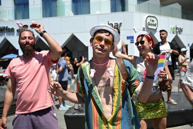 June 12, 2026, Tel-Aviv, Tel-Aviv, Israel: TEL AVIV, ISRAEL Ã¢â‚¬ JUNE 12, 2026: Participants celebrate during the Tel Aviv Pride Parade. Tel Aviv hosts the largest Pride event in the Middle East and remains the only country in the region where the LGBTQ community is openly visible and celebrated. Tel-Aviv Israel - ZUMAp227 20260612_zip_p227_002 Copyright: xPaulinaxPatimerx