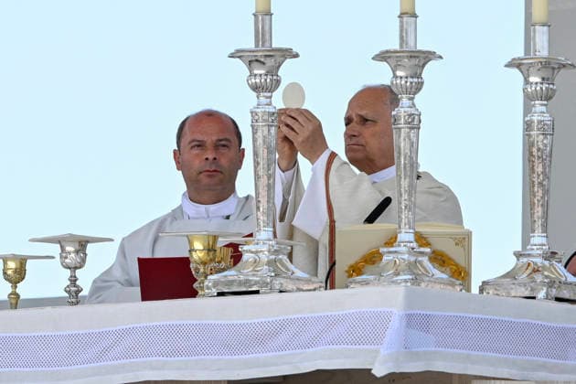 IPA85611171 - Spain, Vatican, June 12, 2026: Pope Leo XIV presides over a Holy Mass at the port of Santa Cruz de Tenerife, on the Canary Island of Tenerife Photo by VATICAN MEDIA Catholic Press Photo  Copyright: xVATICANxMEDIA CPPx xVATICANxMEDIA CPPx 85611171