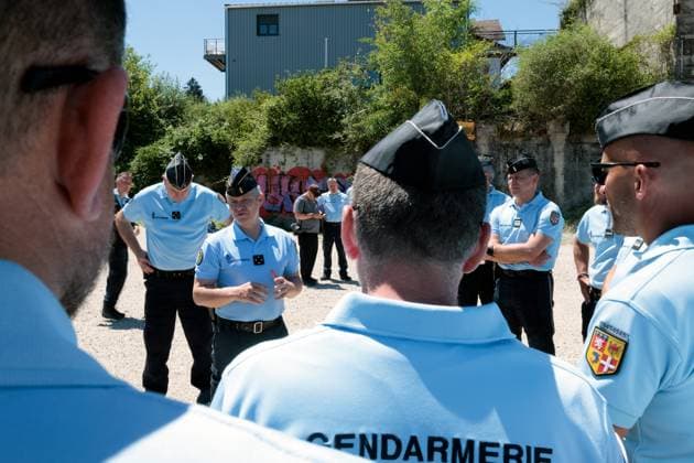 GENEVA BARRACKS BEFORE THE G7 PHOTOPQR LE DAUPHINE Grégory YETCHMENIZA La Roche sur Foron 12 06 2026 La Roche sur Foron Haute Savoie , June 12 Final stretch for the 6,100 gendarmes mobilized to secure the G7 summit to be held in Evian les Bains, from June 15 to 17, in Haute Savoie To meet all their needs and guarantee optimum operational support, a Gendarmerie Nationale BLA forward logistics base has been set up at Rochexpo, in La Roche sur Foron A major logistical challenge to ensure the full operability of the thousands of military personnel and 1400 vehicles mobilized Grégory Yetchmeniza Le Dauphiné Libéré Around La Roche sur Foron and across Haute Savoie, an unprecedented security operation is in place for the G7 summit La Roche sur Fo  Copyright: xPHOTOPQR LExDAUPHINE MAXPPPxGrégoryxYETCHMENIZAx 20260612JDL5833 20260612JDL5833