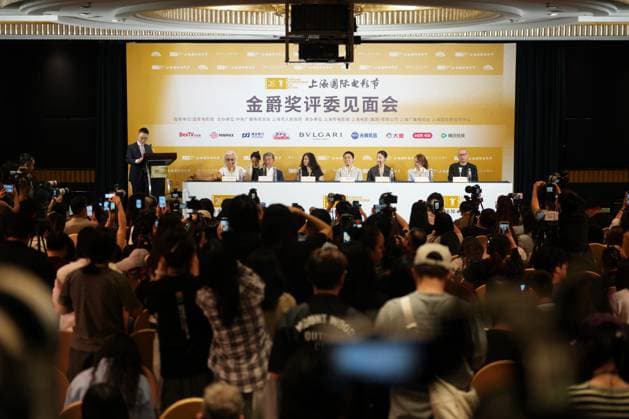 SHANGHAI, CHINA - JUNE 12: Jury President Tony Leung Chiu-wai and jury members including Xin Zhilei attend a meet and greet for the Golden Goblet Award main competition section during the opening of the 28th Shanghai International Film Festival on June 12, 2026 in Shanghai, China. The festival runs from June 12 to June 21, 2026.  Copyright: xChinaxNewsxServicex 111647794597