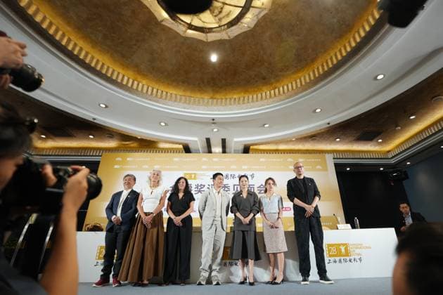 SHANGHAI, CHINA - JUNE 12: Jury members pose for a group photo during the meet and greet for the Golden Goblet Award competition at the 28th Shanghai International Film Festival on June 12, 2026 in Shanghai, China. Actor Tony Leung Chiu-wai serves as the jury president alongside other Chinese and international judges including Xin Zhilei.  Copyright: xChinaxNewsxServicex 111647794603