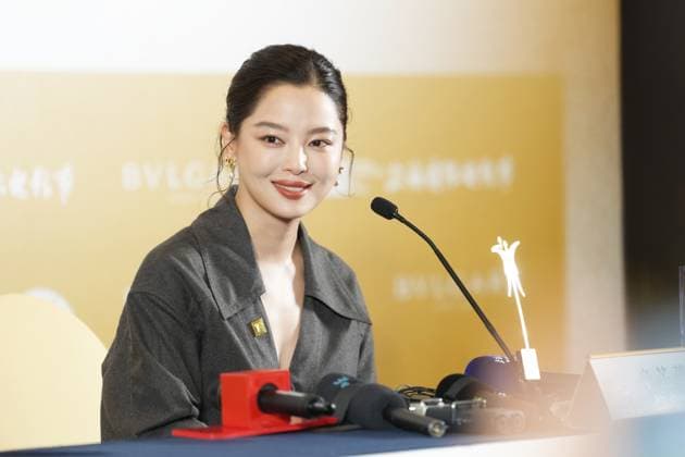 SHANGHAI, CHINA - JUNE 12: Chinese actress Xin Zhilei attends the jury meet and greet for the Golden Goblet Competition Unit of the 28th Shanghai International Film Festival on June 12, 2026 in Shanghai, China. This marks Xin s first appearance as a jury member at the festival.  Copyright: xChinaxNewsxServicex 111647794641