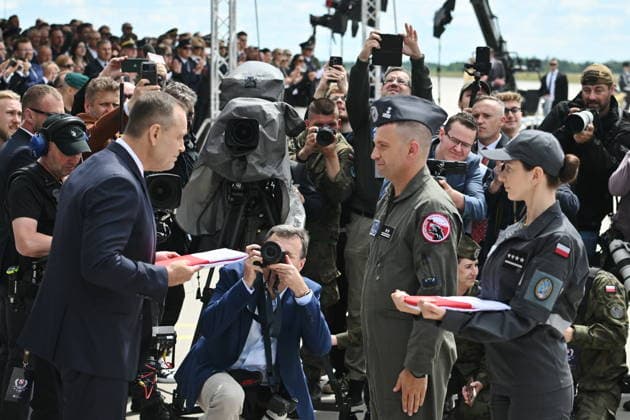 RECORD DATE NOT STATED !!!!! NO RUSSIA AND POLAND !!!! 12.06.2026 LASK 12 06 2026 LASK COMBAT AIR BASE OFFICIAL WELCOME OF THE NEW F-35 COMBAT AIRCRAFT F-35 F 35 BAZA LOTNICTWA BOJOWEGO OFICJALNE PRZYWITANIE NOWEGO SAMOLOTU BOJWEGO F35 F-35 F 35 N Z KAROL NAWROCKI FOT DAMIAN BURZYKOWSKI NEWSPIX.PL NEWSPIX.PL --- newspix.pl 