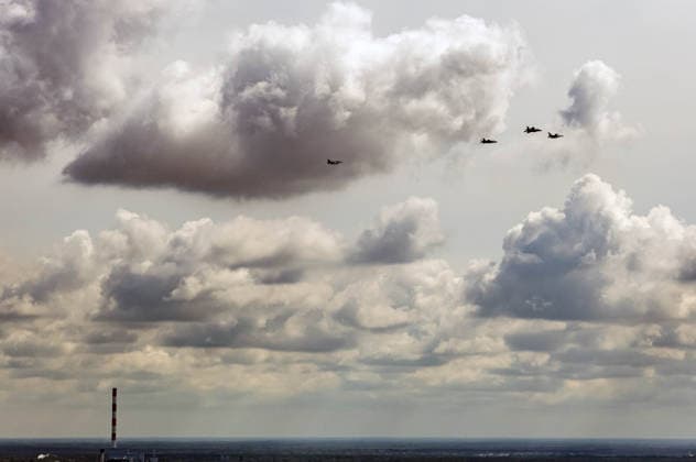Inaugural Flyover Of Poland s First F-35 Fighter Jets - 12 Jun 2026 The F-35 jets fly along the Vistula river. On the morning of the 12th of June, 2 F-35 Husarz fighter jets fly over the city of Warsaw escorted by F-16s. As part of the Welcome to Poland for the new line of fighter aeroplanes, the F-35s are the first to fly in Poland during a ceremonial flyover. The jets were delivered to the Polish Air Force in May as part of a 4.6 Billion dollar deal. The Jets travel the length of the country passing through Gdansk, Warsaw, and Krakow. Warsaw Poland Copyright: xNeilxMiltonx xSOPAxImagesx NSM2026145G0612-L1006756_4000_240dpi