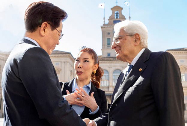 June 12, 2026, Rome, Rome, Italy: President Sergio Mattarella with the President of the Republic of Korea Lee Jae Myung, at the farewell ceremony, Rome, 12 06 2026 Rome Italy  - ZUMAa289 20260612_zia_a289_155 Copyright: xPaoloxGiandottix xAgfx